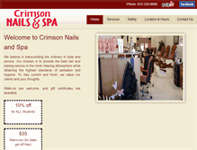 Tablet Screenshot of crimsonnailsandspa.com